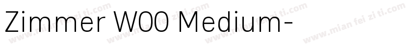 Zimmer W00 Medium字体转换